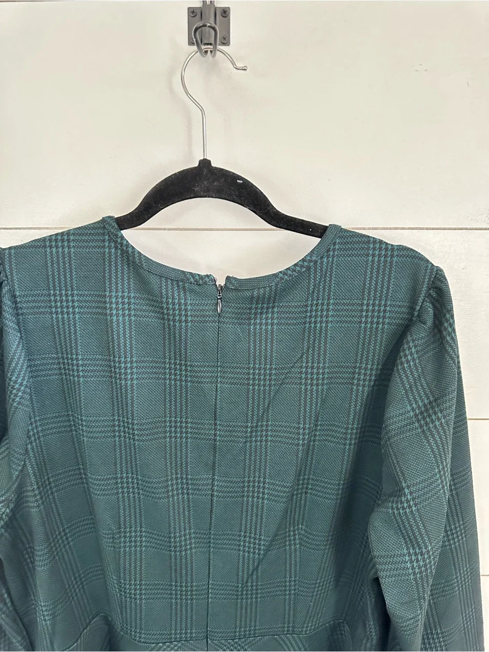 Modcloth 2X green plaid fit and flare plus size midi dress preppy schoolgirl - Picture 12 of 12